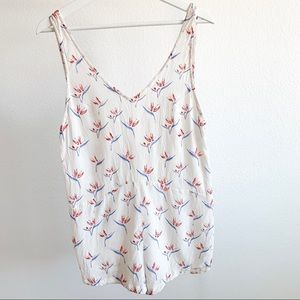 RARE Acacia 100% Silk Italy Romper BirdsofParadise